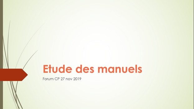 Forum CP 27/11/2019 – Atelier Manuels